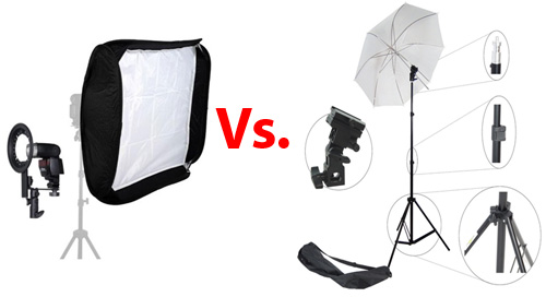 umbrellas and softboxes