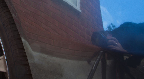 Me and my tripod - reflected in paintwork - tripod myths